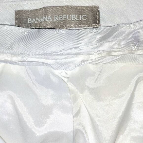 Banana‎ Republic Womens Pants Sz 14 White Linen Lined Wide Leg Dressy Classicore - Picture 4 of 13